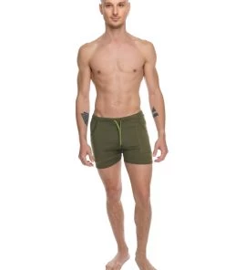 4-rth MEN Transition Yoga Short (Army Green)