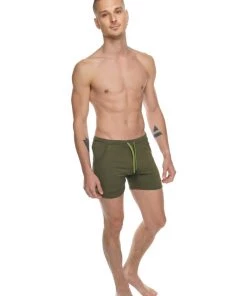 4-rth MEN Transition Yoga Short (Army Green)