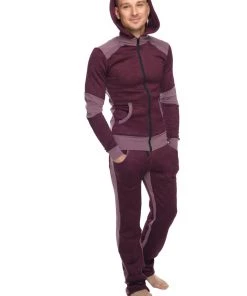 4-rth MEN **Winter Collection** HEAVY-Weight LUXURY-Fleece Form-fit Crossover Yoga Track Performance Hoodie (Plum Purple)