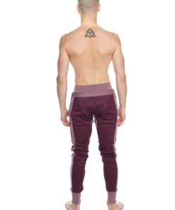 4-rth MEN **Winter Edition** Performance Fleece Long Cuffed Jogger & Yoga Sweat Pants (Plum Purple)