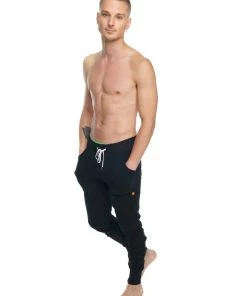 4-rth **Winter Edition** Performance Fleece Long Cuffed Jogger & Yoga Sweat Pants (Black)