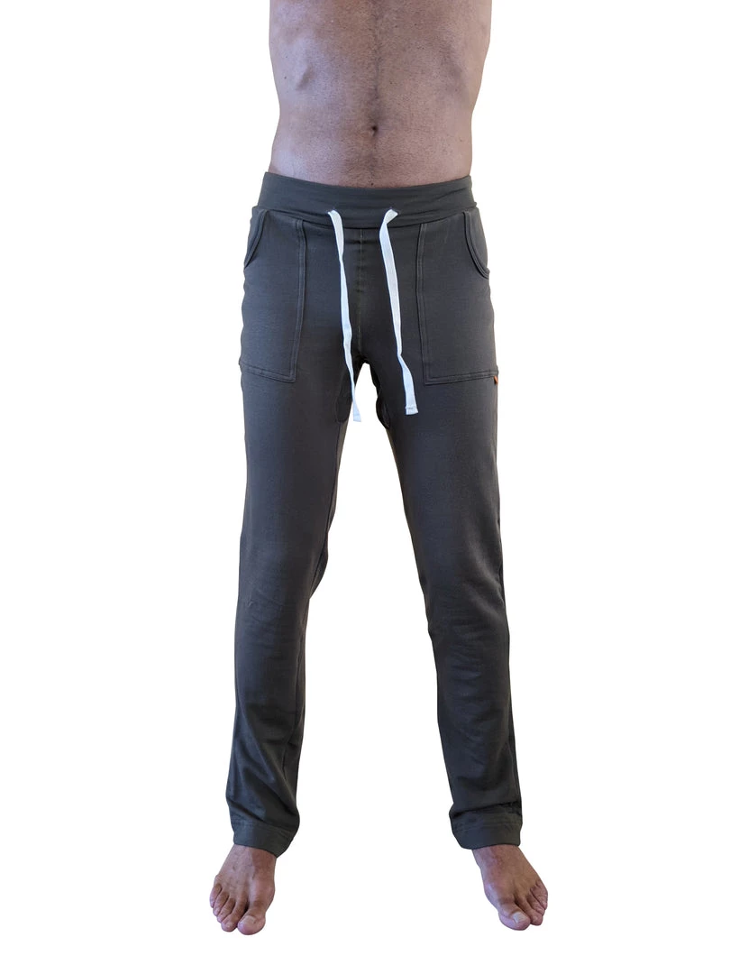 4-rth MEN **Winter Collection** Mid-Weight Performance-Fleece Track & Lounge Sweat Pant (Army Green)