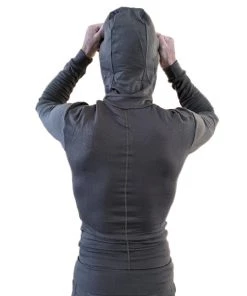 4-rth MEN **Winter Collection** Mid-Weight LUXURY-Fleece Form-fit Crossover Yoga Track Performance Hoodie (Army Green)