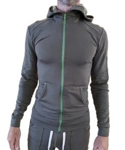 4-rth MEN **Winter Collection** Mid-Weight Performance-Fleece Track & Lounge Sweat Pant (Army Green)