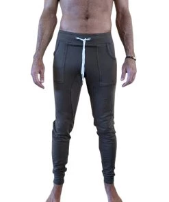 4-rth MEN **Winter Edition** Performance Fleece Long Cuffed Jogger & Yoga Sweat Pants (Army Green)