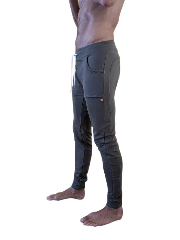 4-rth MEN **Winter Edition** Performance Fleece Long Cuffed Jogger & Yoga Sweat Pants (Army Green)