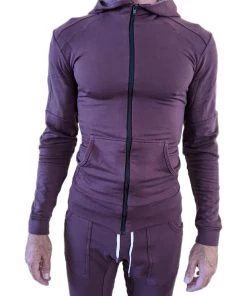 4-rth **Winter Edition** Performance Fleece Long Cuffed Jogger & Yoga Sweat Pants (Burgundy) MEN