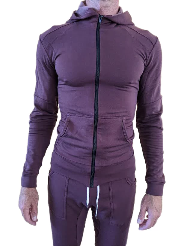 4-rth **Winter Edition** Performance Fleece Long Cuffed Jogger & Yoga Sweat Pants (Burgundy) MEN