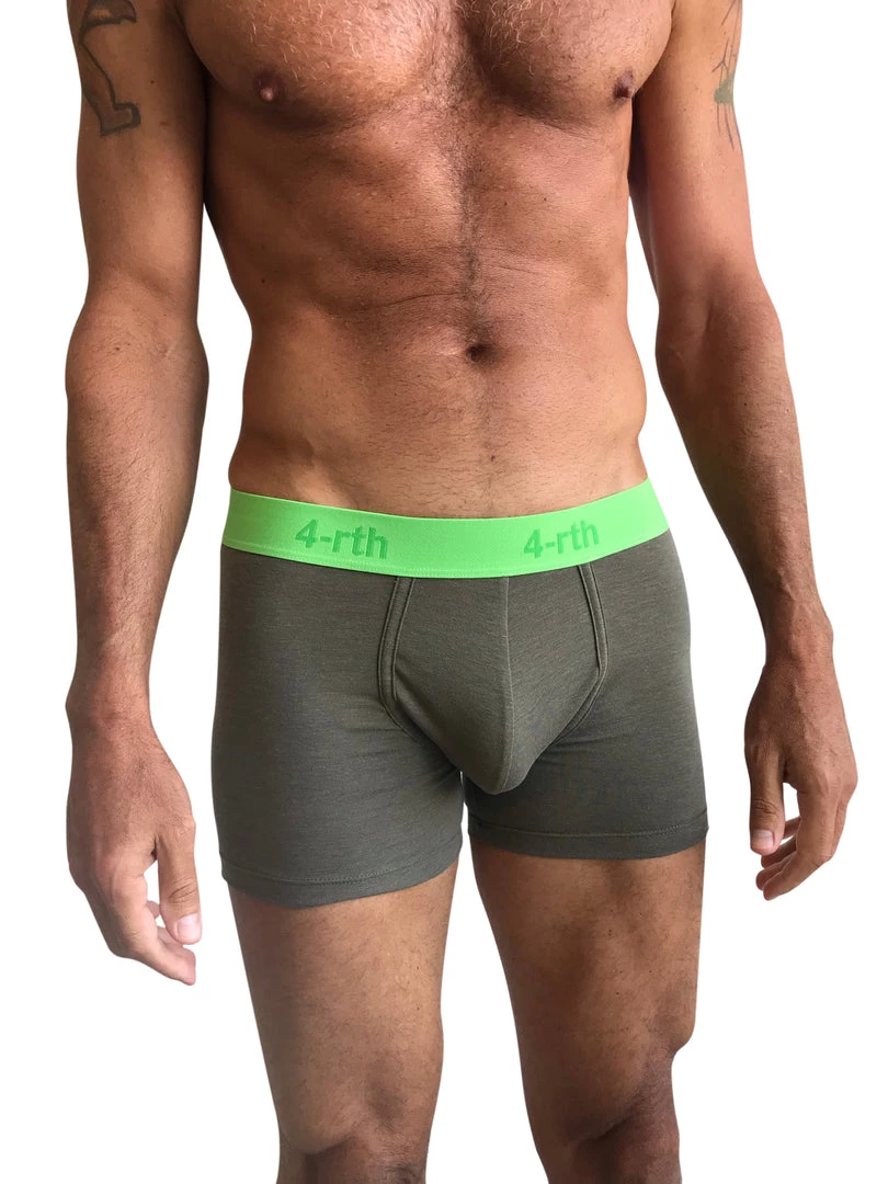 4-rth MEN Zen Boxer Brief (Rainforest Army Green)