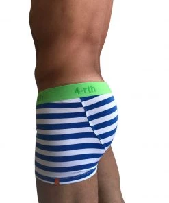4-rth Zen Boxer Brief (Nautical Blue Stripe) MEN