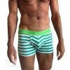 4-rth Zen Boxer Brief (Nautical Green Stripe)