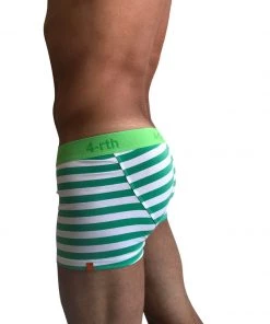 4-rth Zen Boxer Brief (Nautical Green Stripe)