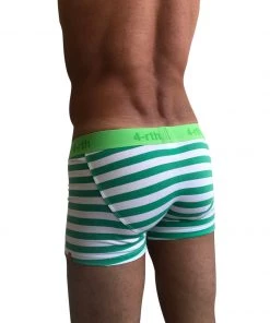 4-rth Zen Boxer Brief (Nautical Green Stripe)