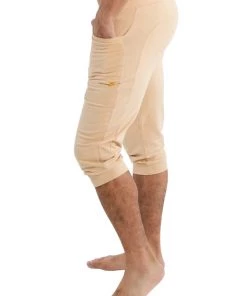 4-rth MEN Cuffed Yoga Pants (Solid Sand)