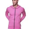 4-rth Form-fit Crossover Yoga Track Performance Hoodie (Berry) MEN