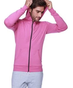 4-rth Form-fit Crossover Yoga Track Performance Hoodie (Berry) MEN