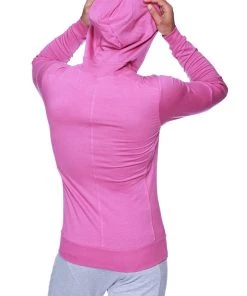 4-rth Form-fit Crossover Yoga Track Performance Hoodie (Berry) MEN