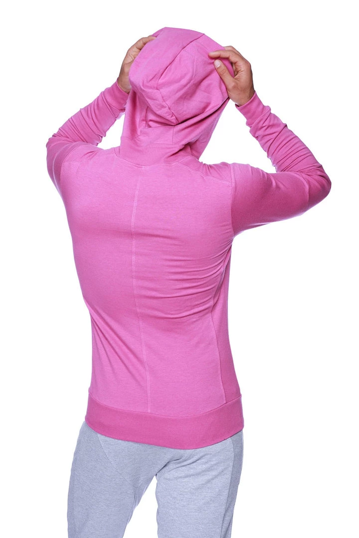 4-rth Form-fit Crossover Yoga Track Performance Hoodie (Berry) MEN