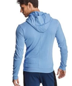 4-rth Form-fit Crossover Yoga Track Performance Hoodie (Ice Blue)