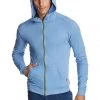 4-rth Form-fit Crossover Yoga Track Performance Hoodie (Ice Blue)