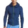 4-rth Form-fit Crossover Yoga Track Performance Hoodie (Royal) MEN