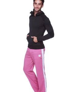 4-rth Form-fit Crossover Yoga Track Performance Hoodie (Solid Black W/Black Zipper)