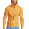 4-rth Form-fit Crossover Yoga Track Performance Hoodie (Sun Orange) MEN