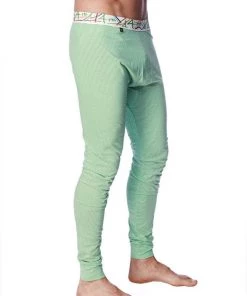4-rth Crosstrain Thermal Yoga Pant (Green & White Stripe)