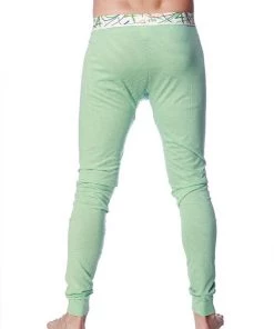 4-rth Crosstrain Thermal Yoga Pant (Green & White Stripe)