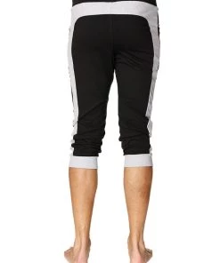 4-rth MEN Cuffed Yoga Pants (Black W/Grey)