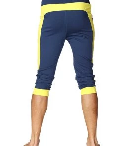 4-rth Cuffed Yoga Pants (Royal Blue & Yellow) MEN