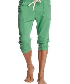 4-rth Cuffed Yoga Pants (Solid Bamboo Green) MEN