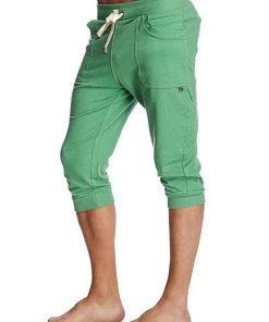 4-rth Cuffed Yoga Pants (Solid Bamboo Green) MEN