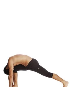 4-rth Cuffed Yoga Pants (Solid Black) MEN