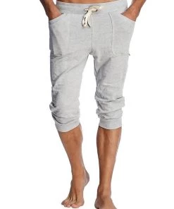 4-rth Cuffed Yoga Pants (Solid Heather Grey)