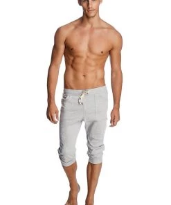 4-rth Cuffed Yoga Pants (Solid Heather Grey)