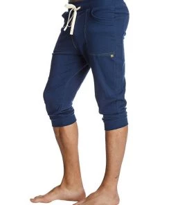 4-rth Cuffed Yoga Pants (Solid Royal Blue) MEN