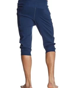 4-rth Cuffed Yoga Pants (Solid Royal Blue) MEN