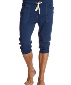 4-rth Cuffed Yoga Pants (Solid Royal Blue) MEN