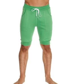 4-rth Cuffed Yoga Short (Bamboo Green)