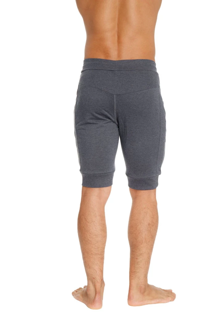 4-rth MEN Cuffed Yoga Short (Charcoal)