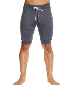 4-rth MEN Cuffed Yoga Short (Charcoal)