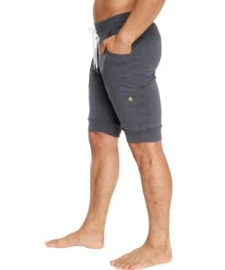 4-rth MEN Cuffed Yoga Short (Charcoal)