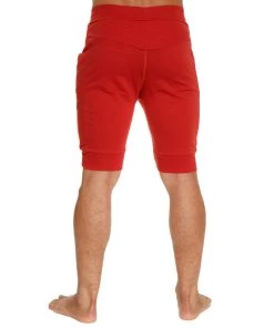 4-rth Cuffed Yoga Short (Cinnabar Red)