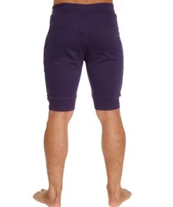 4-rth MEN Cuffed Yoga Short (Eggplant)