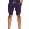 4-rth MEN Cuffed Yoga Short (Eggplant)