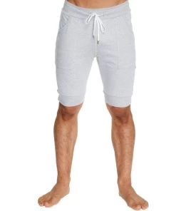 4-rth Cuffed Yoga Short (Heather Grey)