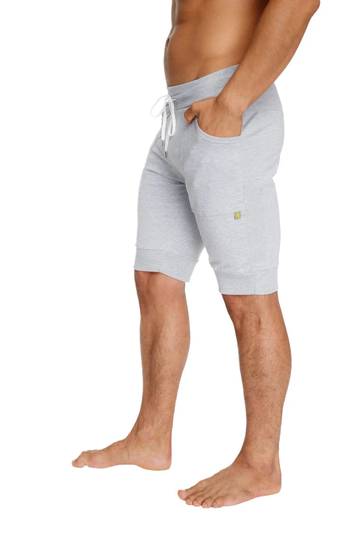 4-rth Cuffed Yoga Short (Heather Grey)