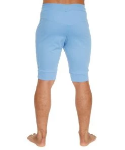 4-rth MEN Cuffed Yoga Short (Ice Blue)