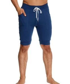 4-rth Cuffed Yoga Short (Royal Blue) MEN